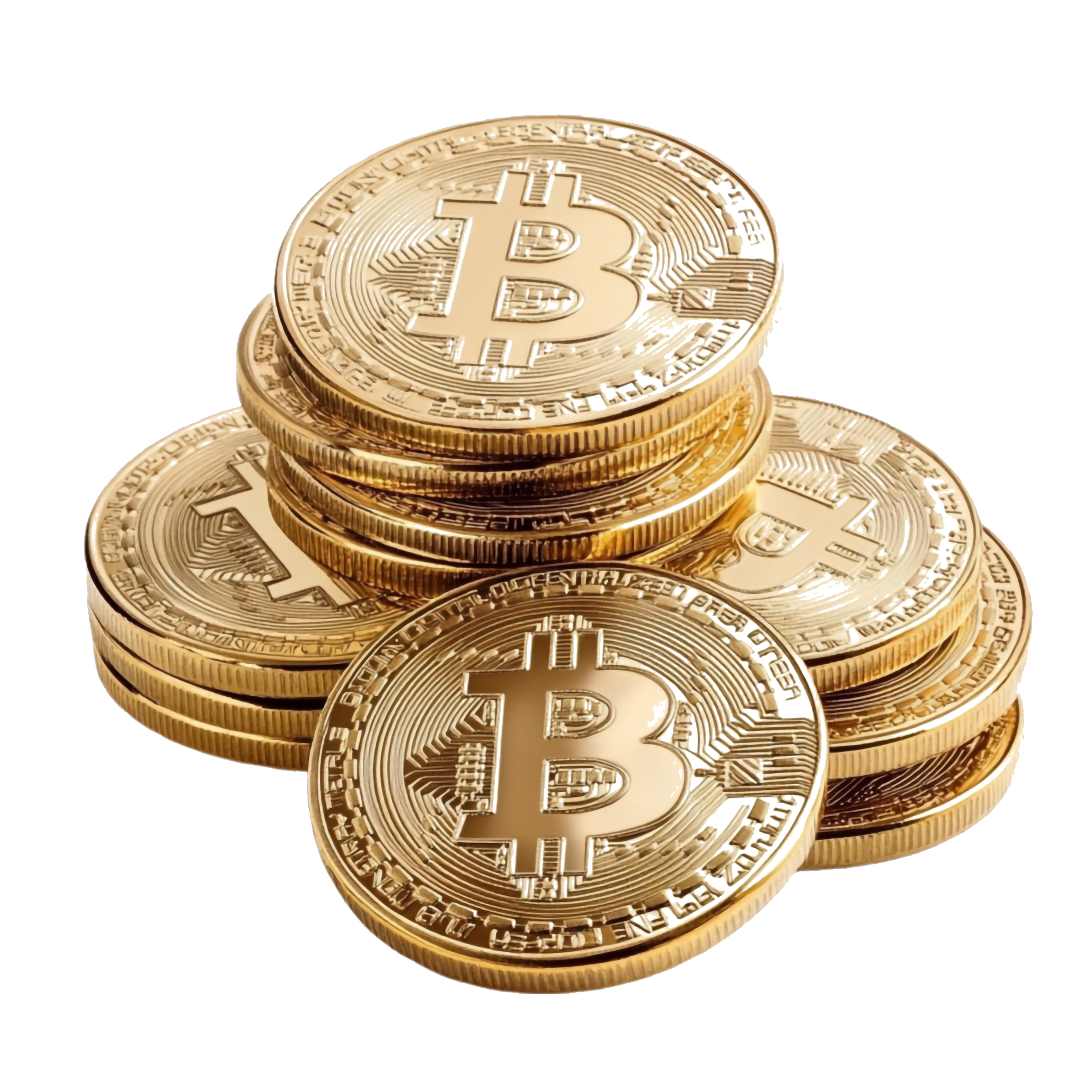 Golden-stack-of-Bitcoins-that-are-symbolizing-daily-trading-cryptocurrency